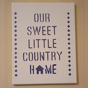 Blue and White Country Home Decor Wall Art 11x14"